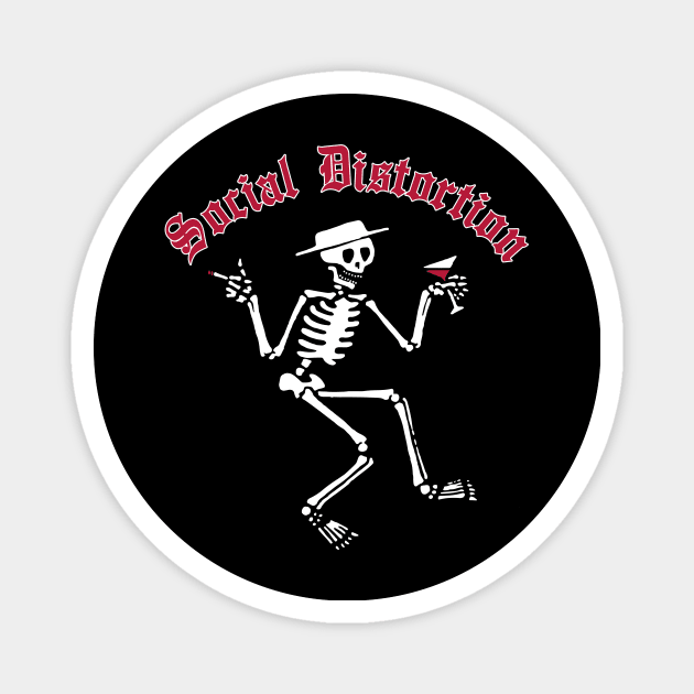 Vintage Skelly Raglan Magnet by Bone Perez